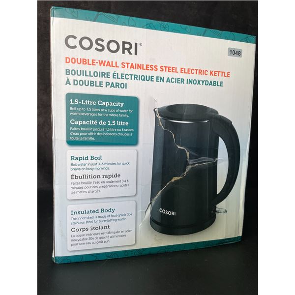 1 Cosori Double-Wall Stainless Steel Electric Kettle - 1.5L Capacity - New (Dmg Box)