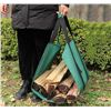 Image 6 : 1 Large Canvas Log Carrier Bag for Firewood; With Strong Comfort Handle (Camo Green*) - New