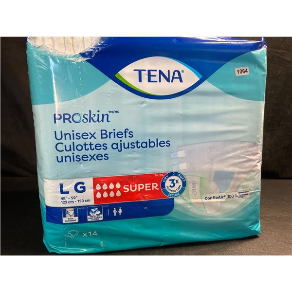 1 Pack of Tena ProSkin Unisex Incontinence Briefs - Size LG (14-Count) - New