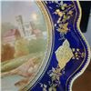 Image 5 : Hand-Painted Castle Scene Porcelain Plate with Gilt Decoration