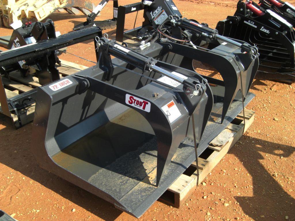 SKID STEER 72" BUCKET W/TOP CLAMP