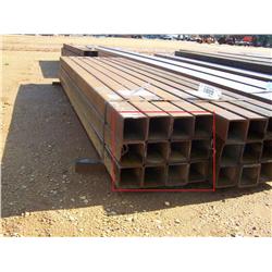 (1) LOT OF 12 4"X4"X3/16"X10' SQUARE TUBING