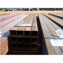 (1) LOT OF 12 4"X4"X3/16"X18' SQUARE TUBING