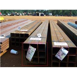 (1) LOT OF 8 4"X4"X3/16"X24' SQUARE TUBING