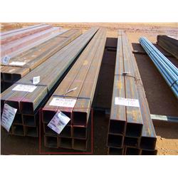 (1) LOT OF 9 4"X4"X3/16"X24' SQUARE TUBING