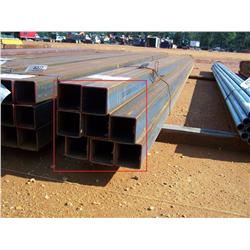 (1) LOT OF 9 4"X4"X3/16"X24' SQUARE TUBING