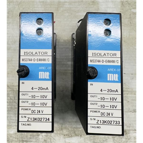 (2) MTT #MS3744-D-E4W4W/C Isolators