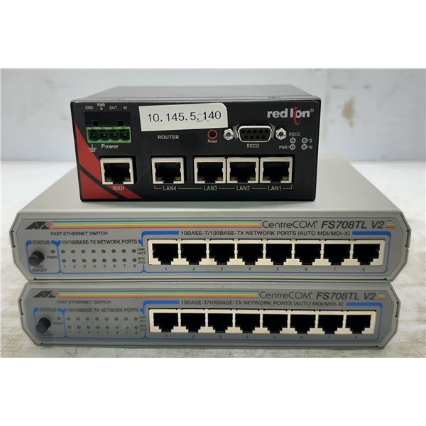 Lot of (3) Misc. Ethernet Units 1-#RAM-6021 & 2-#FS708TL V2