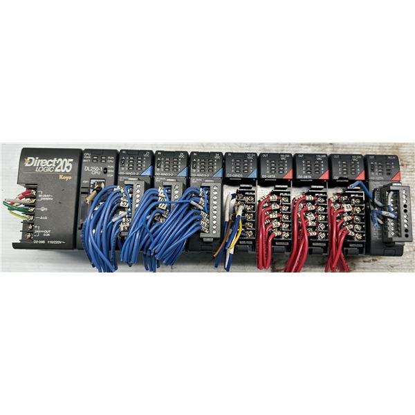 Koyo #D2-09B Direct Logic 205 Chassis Rack w/ Modules