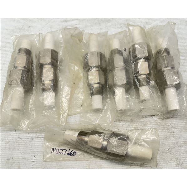 Lot of (7) Conax Sealing Gland Multiple Element Teflon Seal Connectors