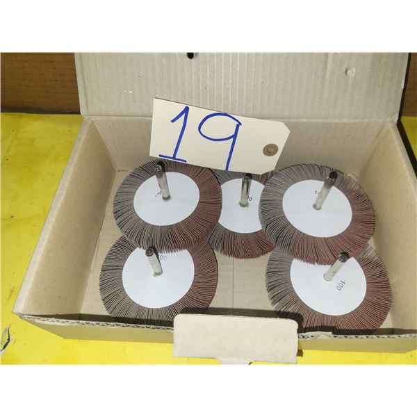 Box(5) of Flap Wheel 4" x 1/2" shank 1/4" Gr.100