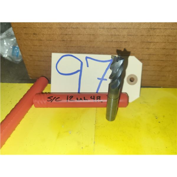 DEBOER Tool Carbide End Mill 12mm 4fl. Regrinded Tip
