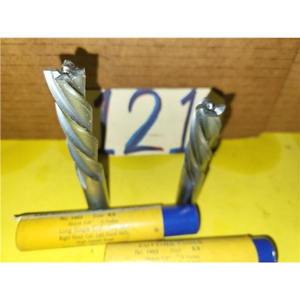 MORSE HSS R.H. Cut End Mill 5/8" 4fl. L.H. Helix