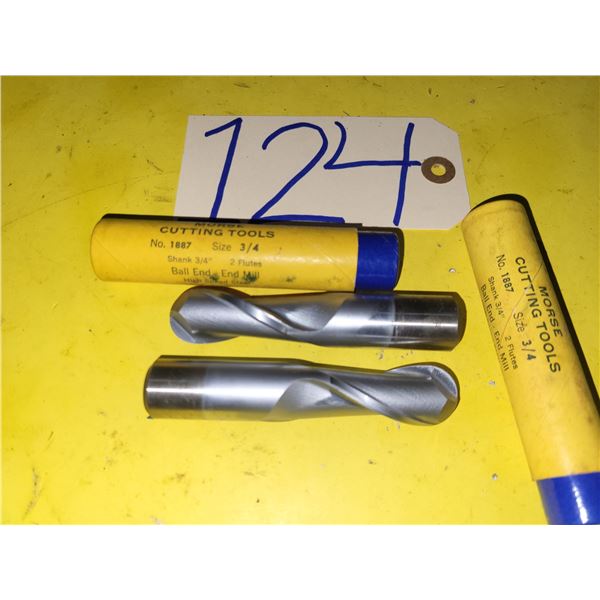 New HSS BallNose End Mill 3/4" 2fl.
