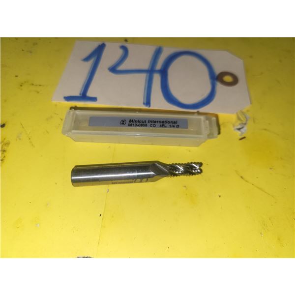 New HSS Rougher End Mill 1/4" 4fl. Shank 3/8"