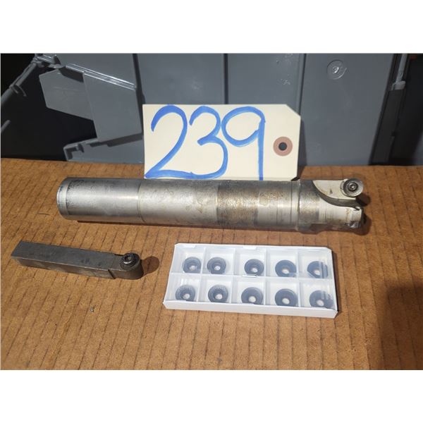 Indexable End Mill 1"1/2 with Inserts(10) + Extra Holder