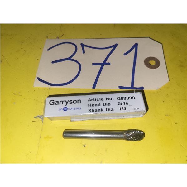 GARRYSON Carbide Burr shank 1/4" for hard steel / Stainless