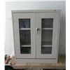 Image 1 : Tennsco Cabinet Model: FL647 C-Thru Counter High Cabinet, Steel, 2 Shelves, 42" H x 36" W x 18" D