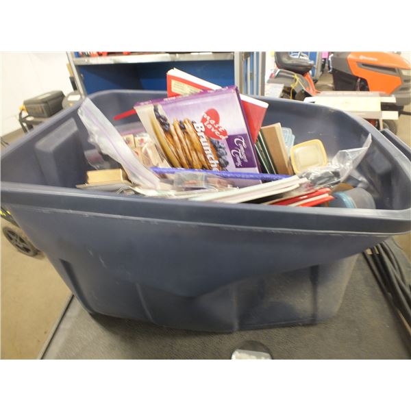 Tote Of Assorted Books & Art Supplies