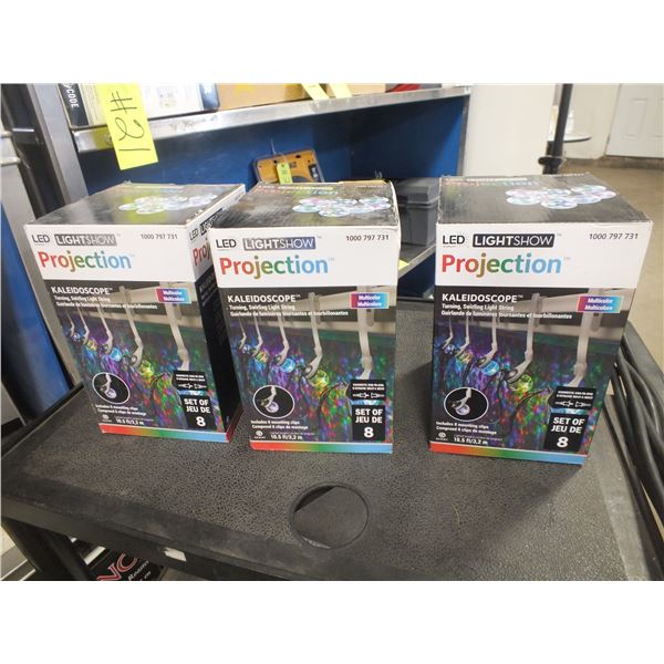 3 Boxes Of Led Projection Kaleidoscope Christmas Lights
