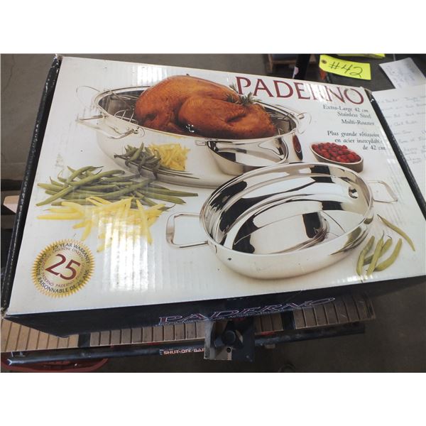 Paderno 42cm Extra Large Stainless Steel Multi Roaster