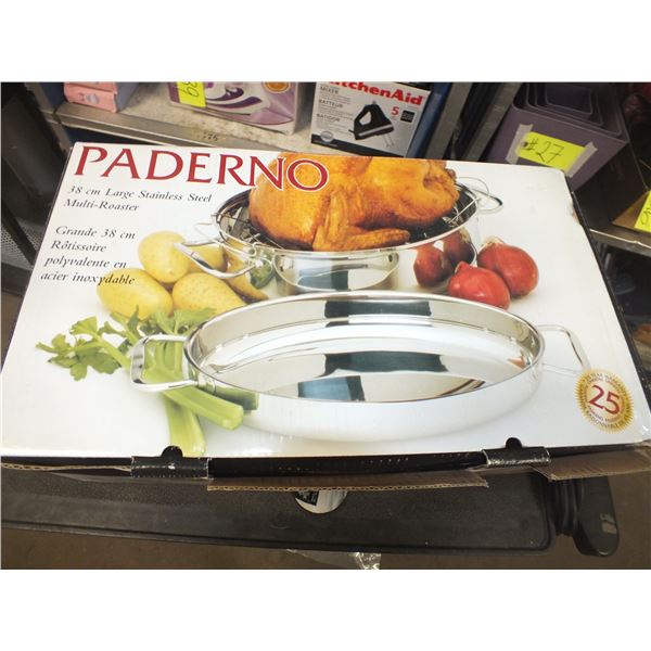 Paderno 38cm Large Stainless Steel Multi Roaster