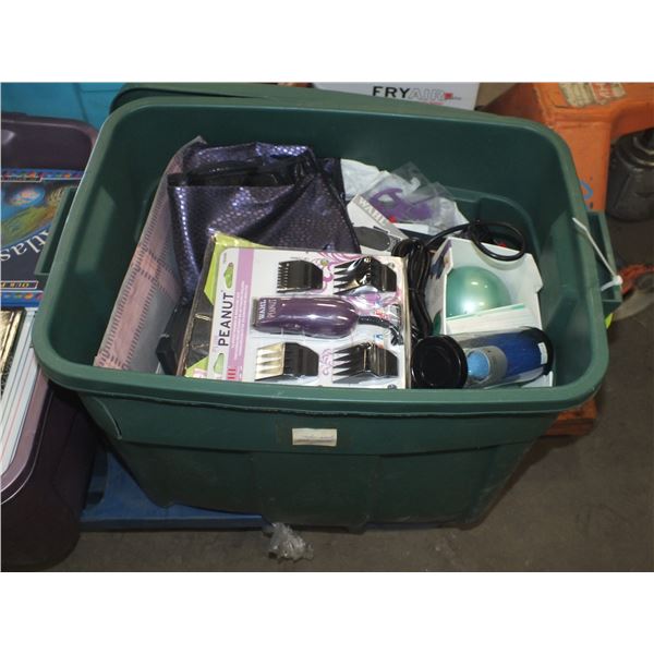 Tote Of Misc. & Art Supplies