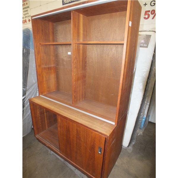 Wooden Cabinet & 36" Round Table