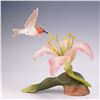 Image 1 : Boehm Flower Sculpture, Ruby Throated Hummingbird with Lily 40542