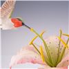 Image 4 : Boehm Flower Sculpture, Ruby Throated Hummingbird with Lily 40542