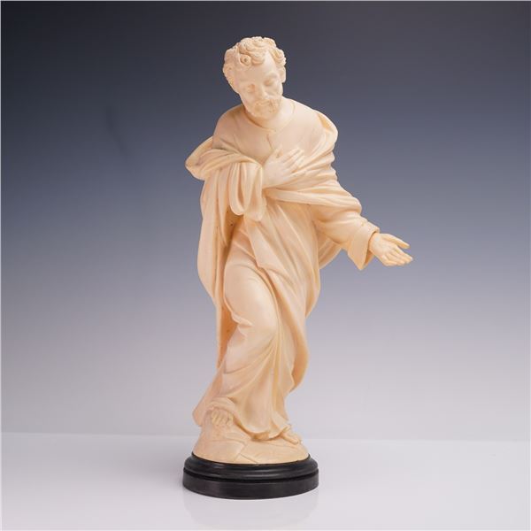 G. Ruggeri Alabaster Nativity Sculpture, Joseph