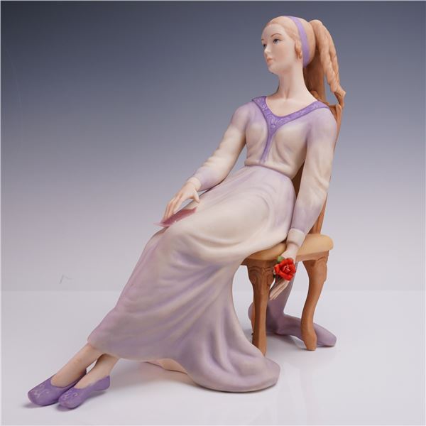 Laszlo Ispanky Porcelain Figurine Lady with Rose