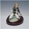 Image 4 : Lladro Porcelain Figurine, Feeding the Ducks 1004849 with Base