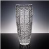 Image 1 : Cut Crystal Vase with Hobstar and Crosshatch Panels