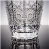 Image 2 : Cut Crystal Vase with Hobstar and Crosshatch Panels