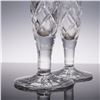 Image 2 : Pair of Cut Crystal Bud Vases, Diamond Pattern