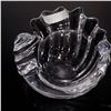 Image 4 : 3pc Hand Cut Crystal Vases and Shell Bowl