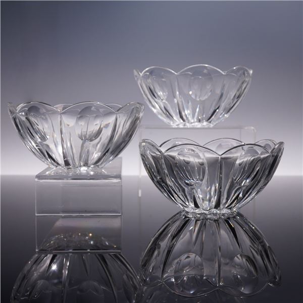 3pc Marquis by Waterford Crystal Windflower Bowl