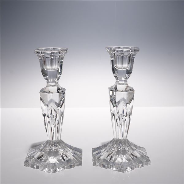 Pair of Crystal Candle Holders