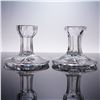 Image 1 : 2pc Cut Crystal Candlesticks with Starburst Bases