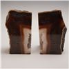 Image 1 : Pair of Agate Geode Bookends, Natural Crystal Center