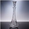 Image 1 : 2pc Elegant Cut Crystal Decanter with Faceted Stopper