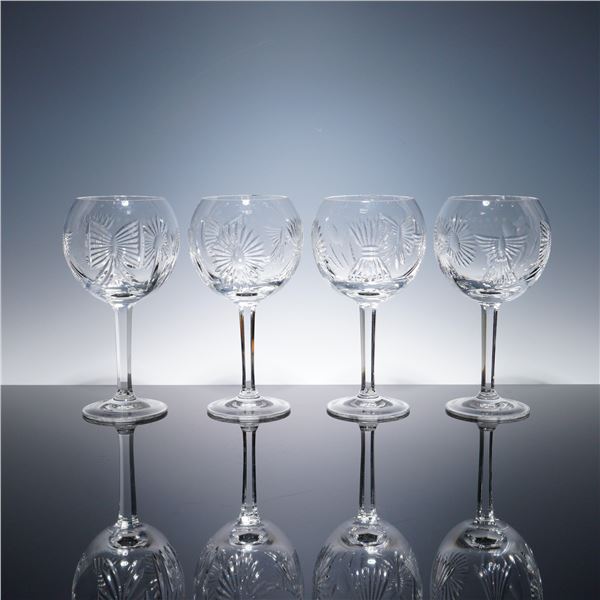 4pc Waterford Crystal Millennium Series Water Goblets