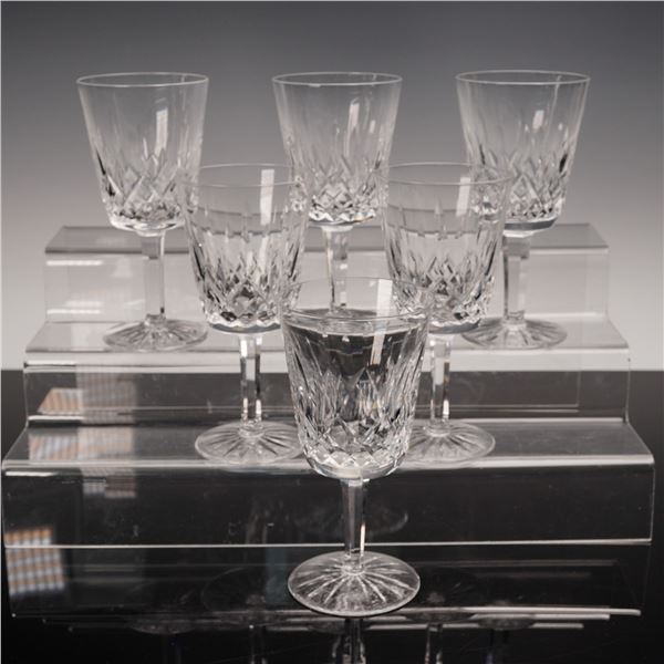 6pc Waterford Crystal Wine Glasses Lismore Pattern
