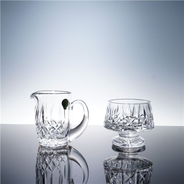 2pc Waterford Crystal Creamer and Sugar Bowl