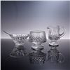 Image 1 : 3pc Waterford Cut Crystal Condiment Set with Silverplate Spoon