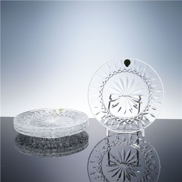 4pc Waterford Crystal Salad Plates, Lismore Pattern, with Boxes