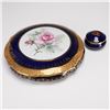Image 6 : 8pc Limoges Porcelain Cobalt Blue and Gold Table Pieces