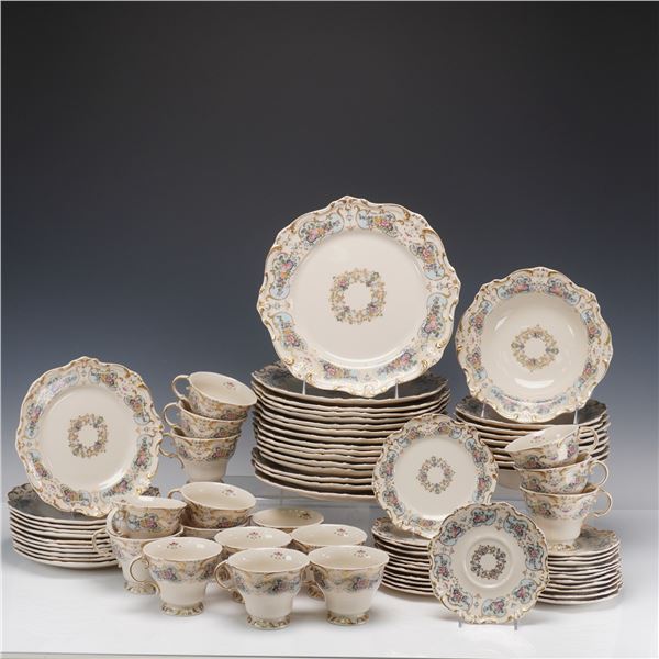 76pc Gorham Fine China Chateau Chantilly Dinnerware Set