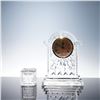 Image 1 : 2pc Waterford Crystal Lismore Clock and Baby Block Set